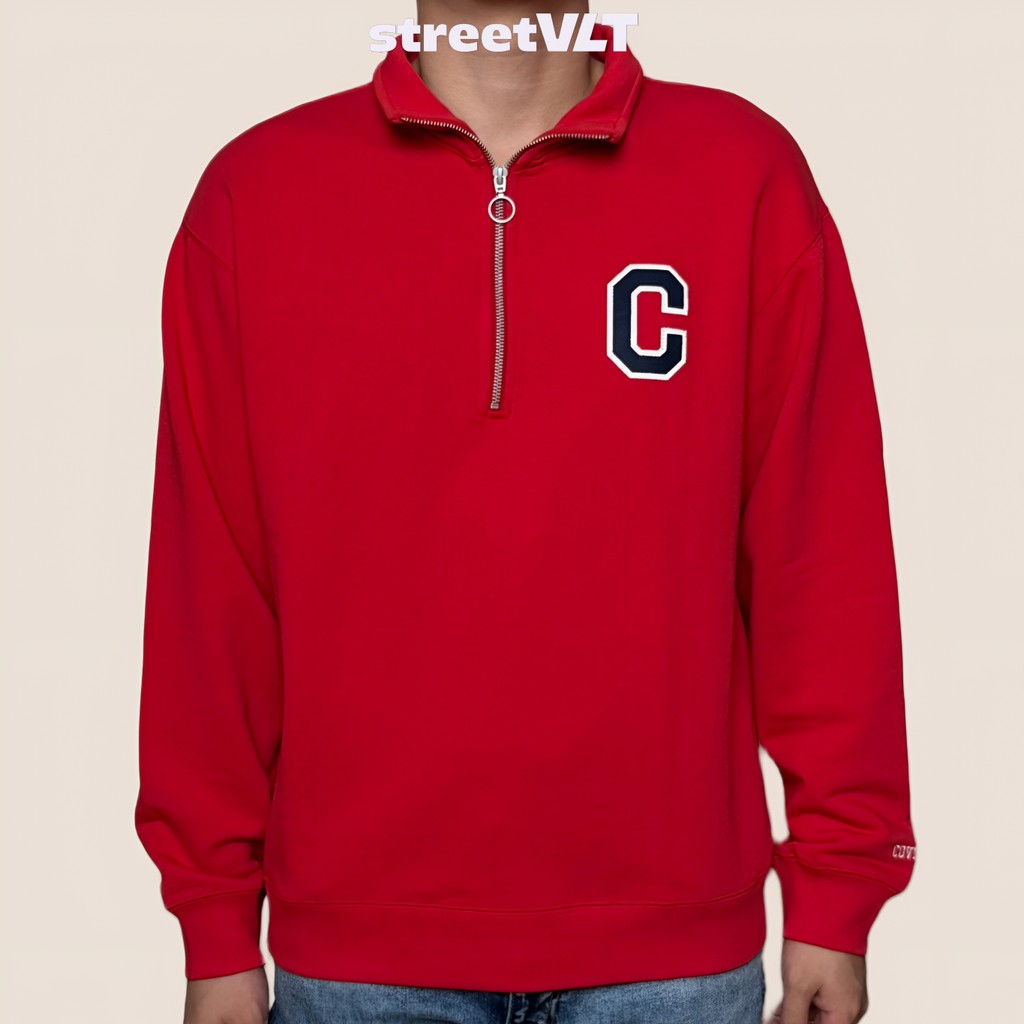 Covernat C Logo Half Zip Red Sweater Original