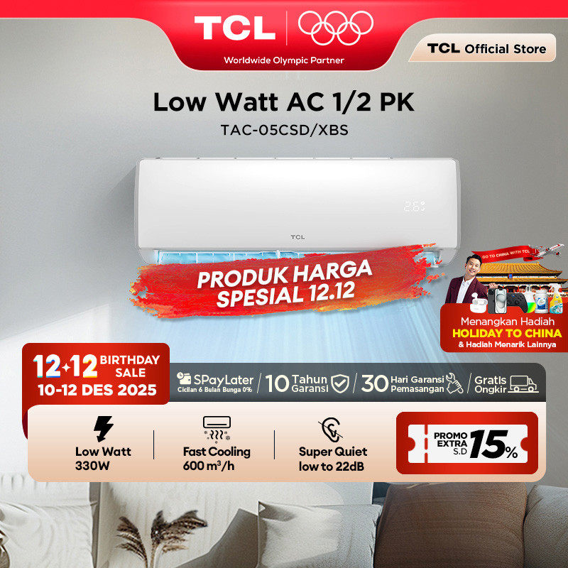 TCL AC TAC 05 CSD/XBS 0.5 PK AC Low Watt [INDOOR + OUTDOOR ONLY] - 1/2 PK Mini Full Set - 1 2 PK Bar