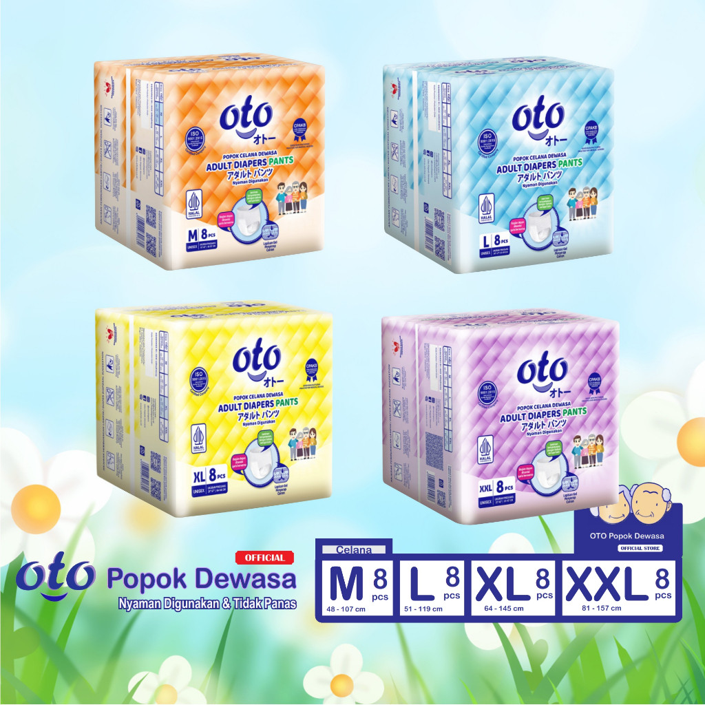 OTO  BP ADULT Diapers PANTS Lampin Popok Dewasa model Celana & Diapers