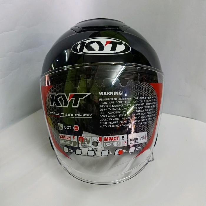 KYT Helm Kyoto R Polos Putih 100% Original dengan Busa Comfort Removeble dan Ventilasi Udara Aero Di