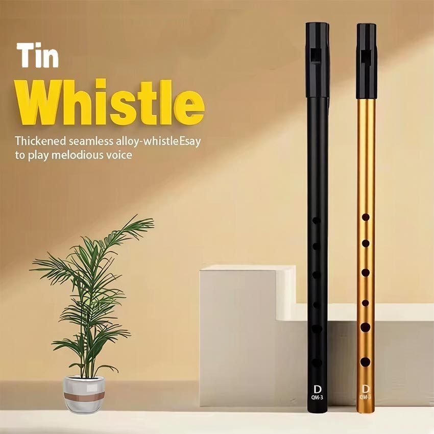 Seruling Irlandia 6 Lubang Irish Tin Flute Penny Whistle Key C Aluminium Alat Musik Tiup Woodwind