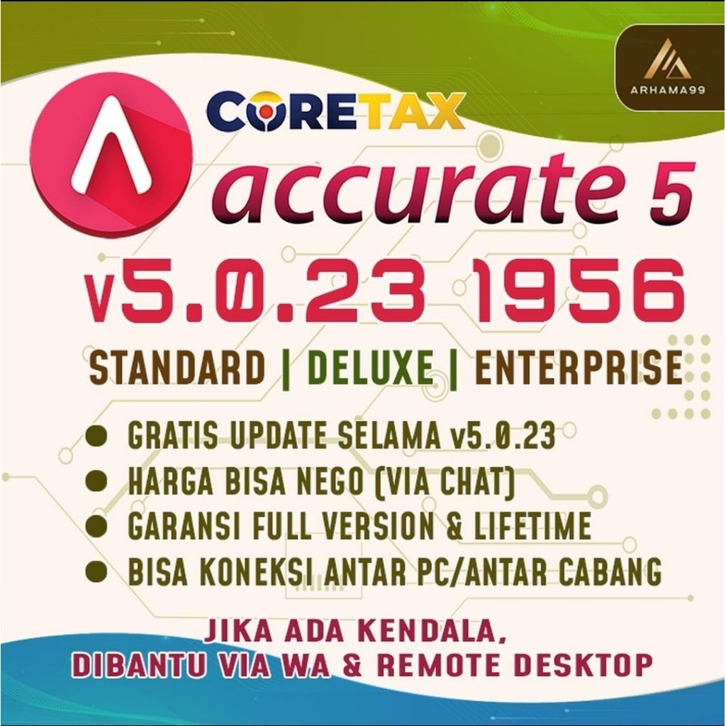 ACCURATE 5 TERBARU VERSI 5.0.23 1956 LIFETIME BERGARANSI
