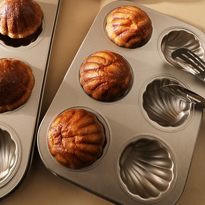 Loyang Cup Muffin Panggang Isi 6 Pcs, Cetakan Kue Multi Lubang, Cetakan Khusus Oven Puding Roti & De