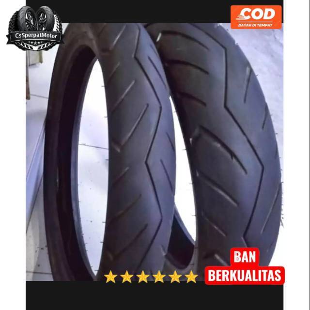DISKON BAN SEKEN MOTOR VIXION SEPASANG UK 90/80 120/70 RING 17 TUBLES