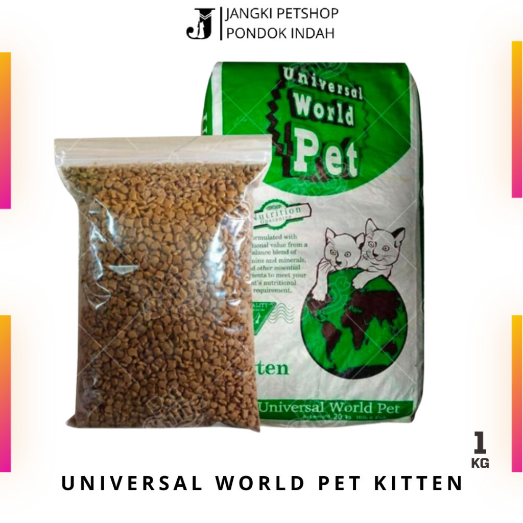 Universal Kitten 1kg repack makanan kucing universal kitten