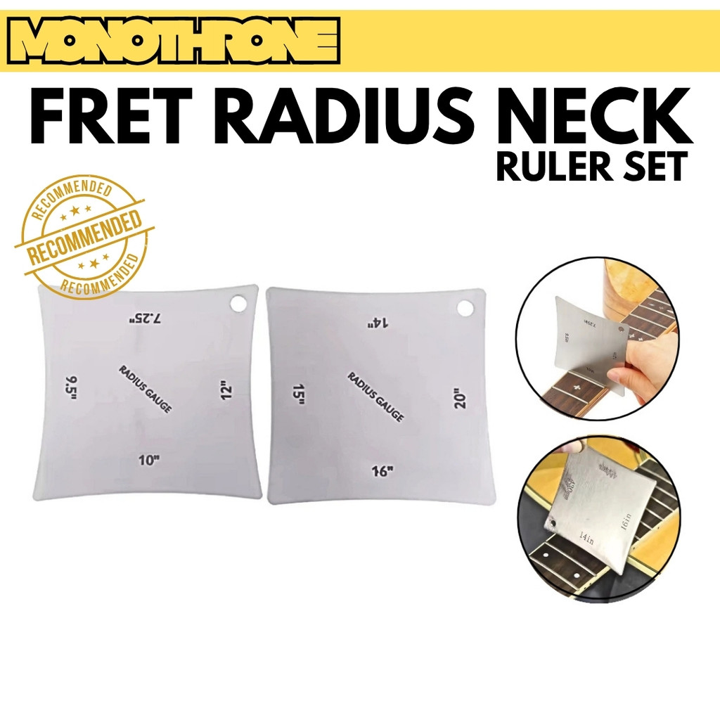 Alat Pengukur Radius Fretboard Gitar Penggaris Radius Gauge Gitar Radius Fretboard Fret Radius Gitar