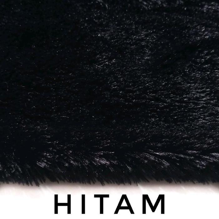 Sarung Bantal Cinta Panjang 100x50 Bulu Rasfur - HITAM