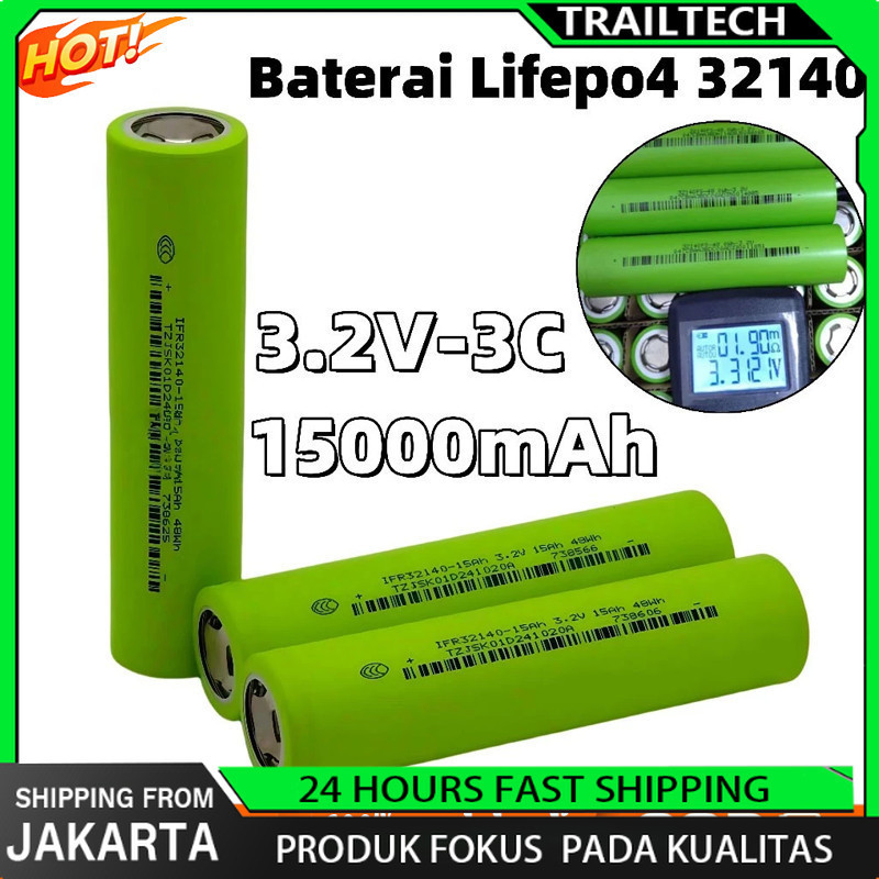 3.2V 15Ah 32140 lifepo4 Baterai baterai lithium besi fosfat/baterai lifepo4 32140 15ah new 5c batre 
