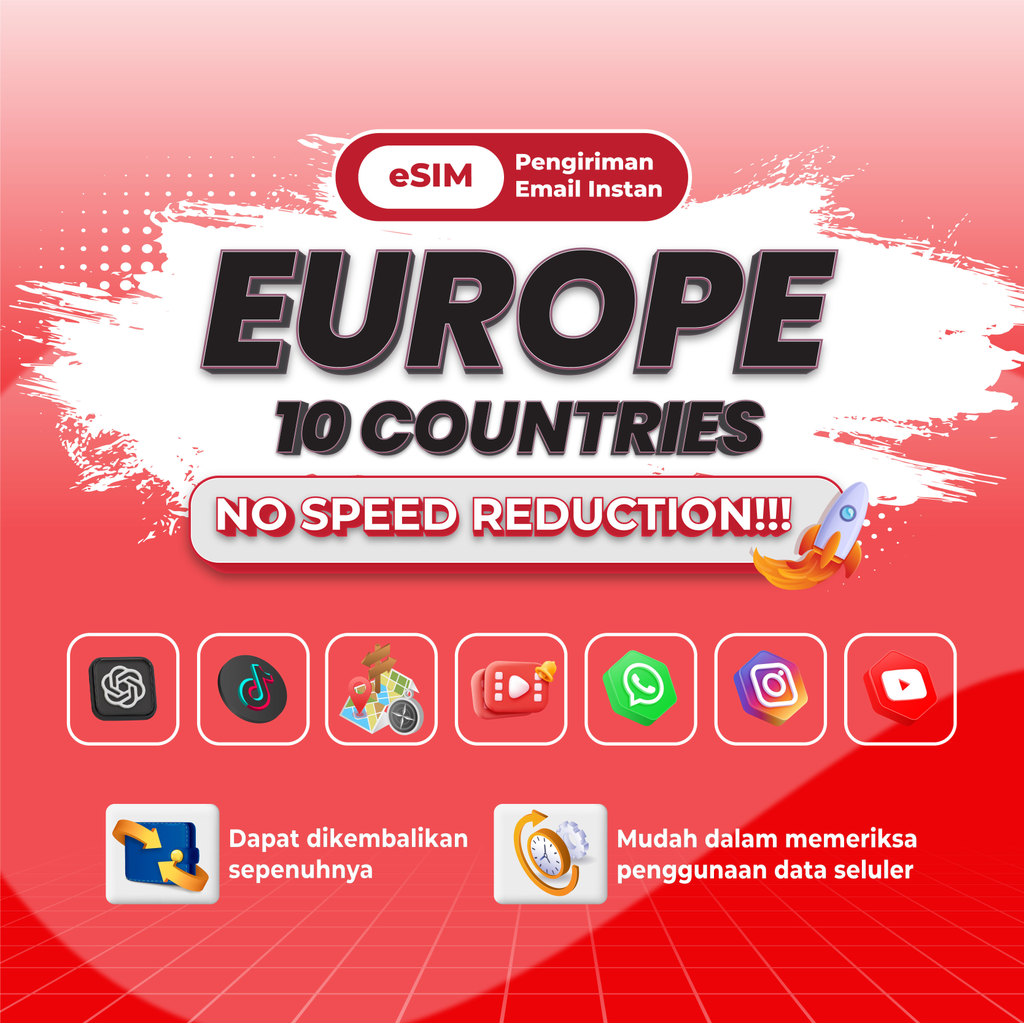 Nomad Europe 36+ Countries esim Roaming 5G Data 3-20GB 3-30Hari | High Speed Travel Data