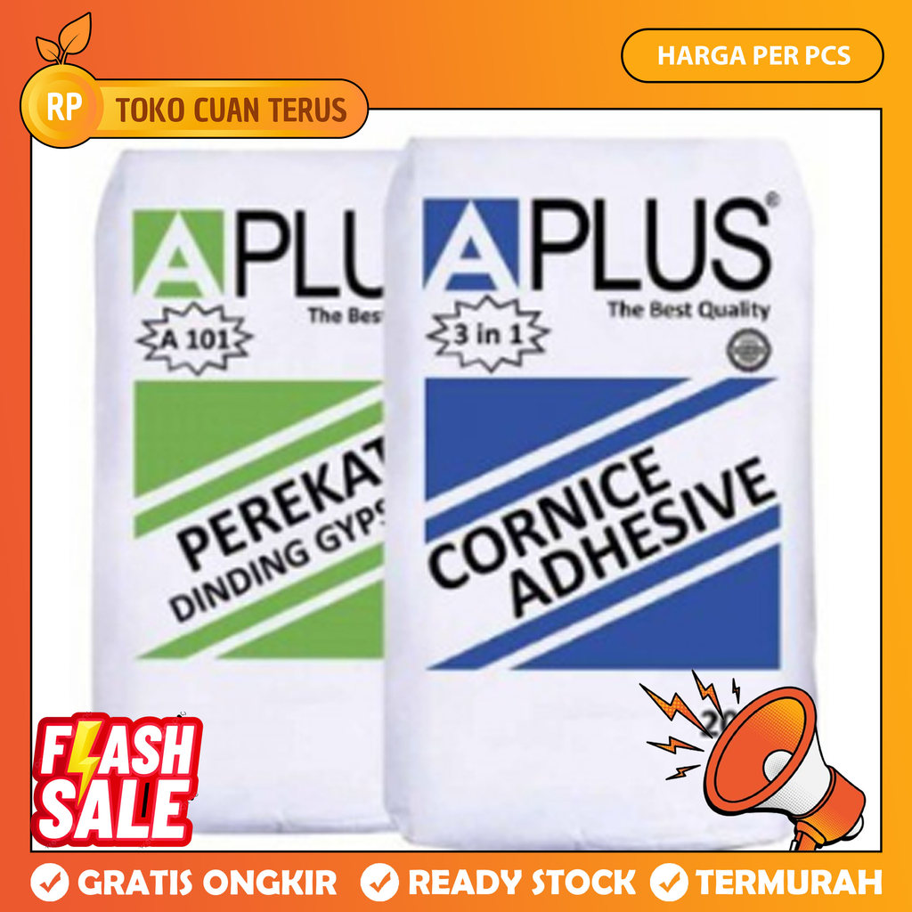 A Plus Cornice Kompon 1 Kg Cornice Compound Plamir Gypsum Adhesive Plester Aplus Pelapis Retakan Din