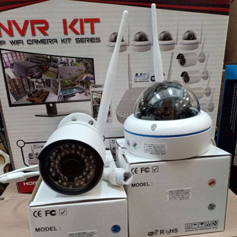 NEW IP CAMERA WIRELESS INDOOR / OUTDOOR UNTUK NVR KIT PREMIUM