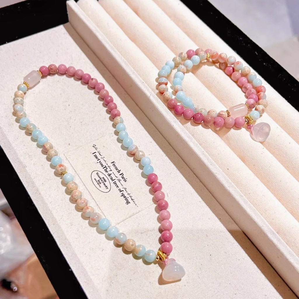 [Mempesona]Gelang batu Shoushan cincin ganda, gelang jimat keberuntungan biji teratai Gaya baru