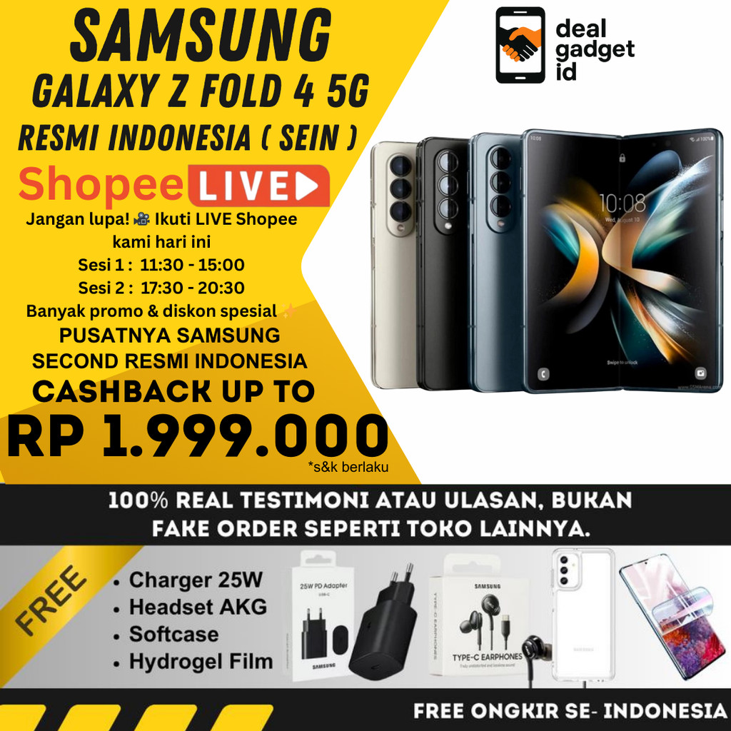Samsung Galaxy Z Fold 4 & 3 SEIN 512GB 256GB | Flip 3 5G 128GB Second