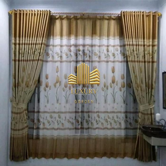 PROMO  Gorden luxury sultan murah meriah korden pintu panjang 2 meter ruang tamu horden 1 nako horde
