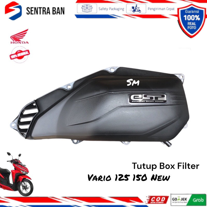 Tutup cover box bok filter saringan udara honda vario 125 150 fi injeksi esp bohlam old lama new led