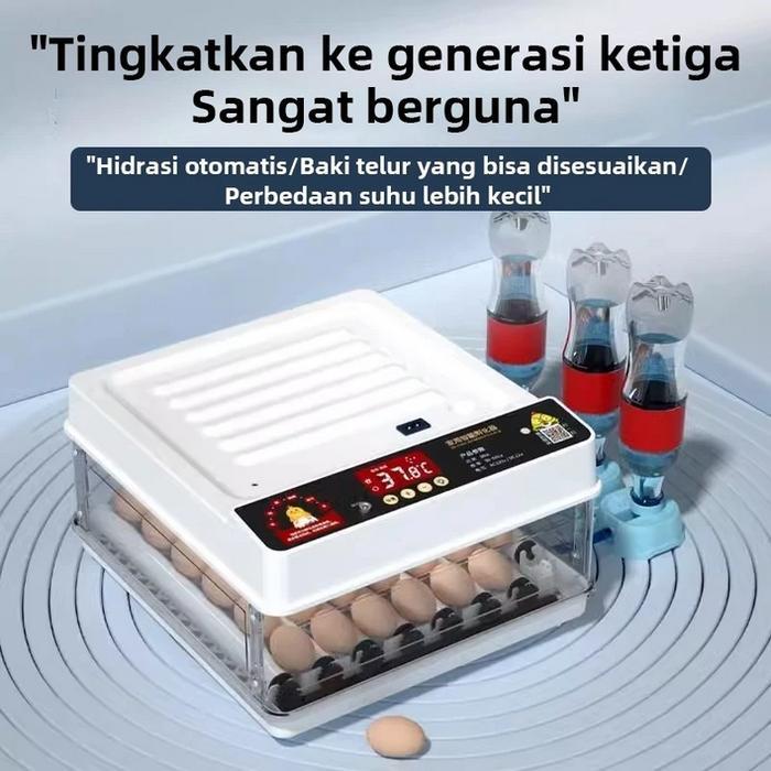 Mesin Penetas Telur Otomatis Cerdas Rumah Tangga Mini Double Tray Incubator