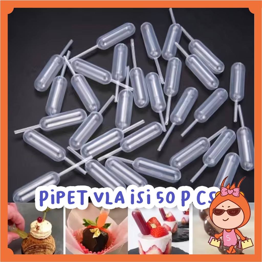 Reseller Welcome - 6813 Pipet Vla isi 50 Pcs / Tetes Infuser Carian Liquid 4ml / Pipet Untuk Aneka J