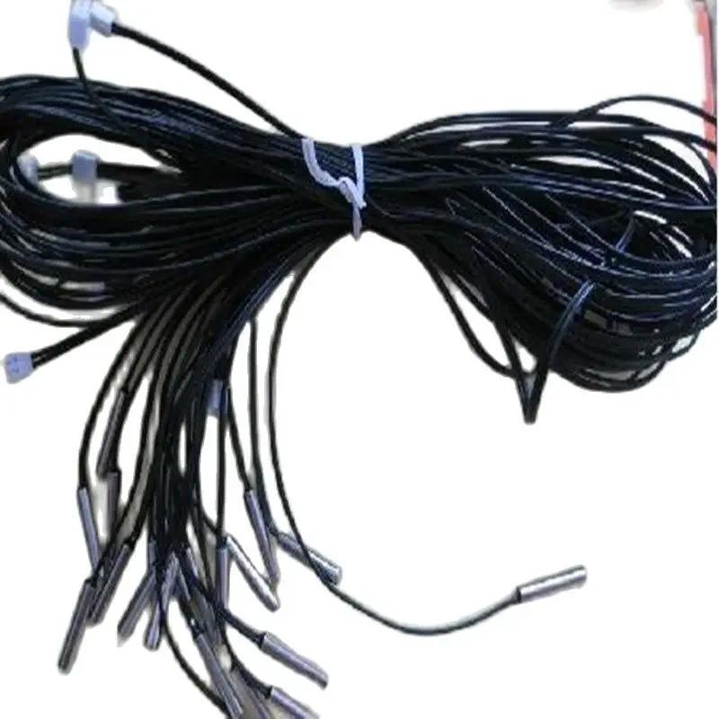 50pcs Termistor NTC 10K Ohm 1% Akurasi Sensor Probe Suhu 1 Meter 3950 Derajat Celcius untuk Komponen