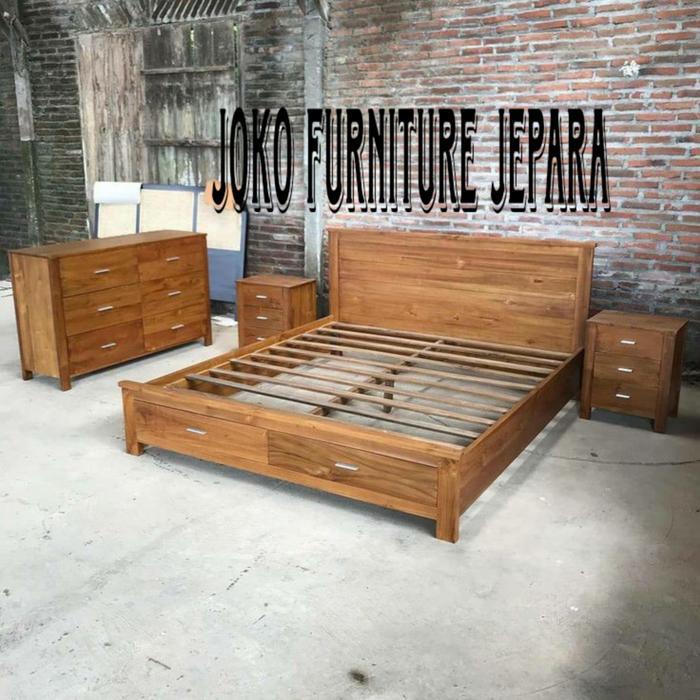 set kamar tidur/dipan jati
