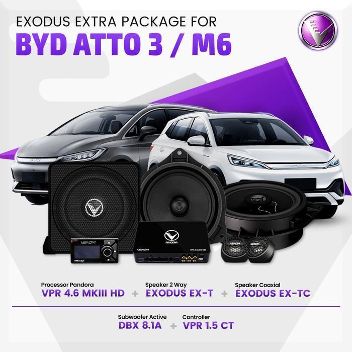 Venom Express Paket Audio Mobil BYD M6 & BYD Atto 3 Plug and Play Processor Pandora VPR 4.6 MKIII HD