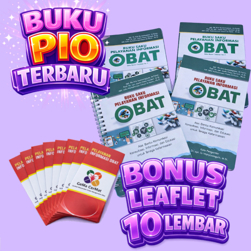 Buku Saku Peayanan Informasi Obat - PIO - Apoteker - Farmasi - Buku Saku Kesehatan - Murah