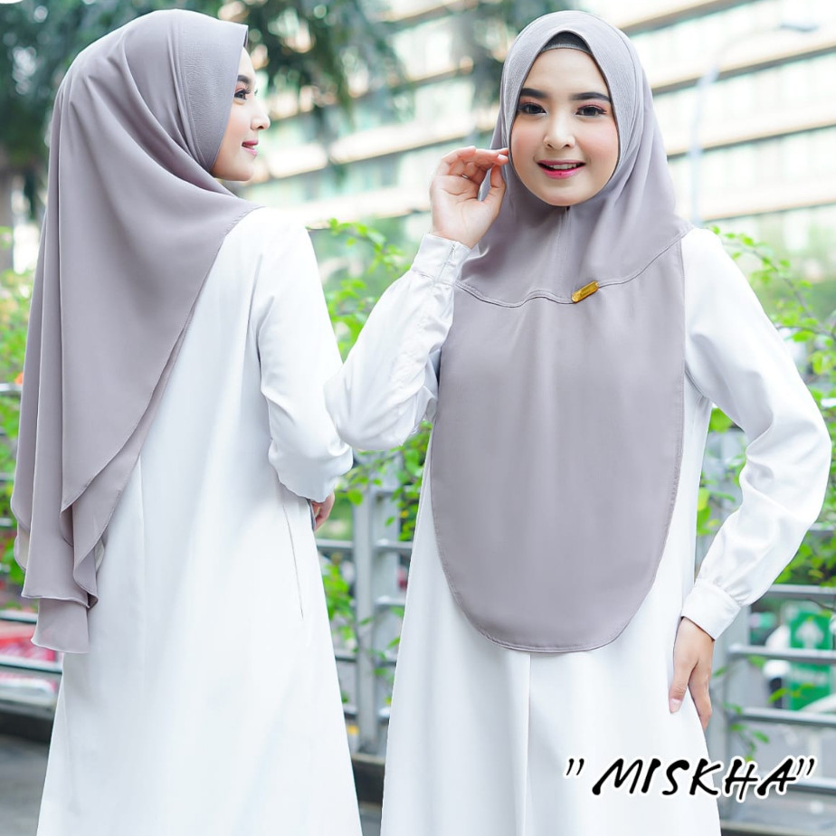 Hijab Terbaru Kerudung Miskha Karanggo Ceruty Premium cantik layer instan kerudung