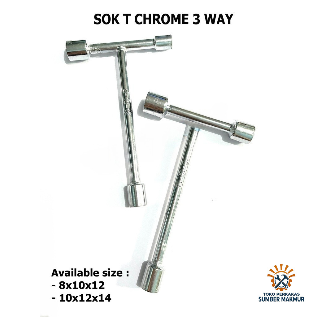 Kunci Sok T 3 Way Shock Sock Chrome Vanadium