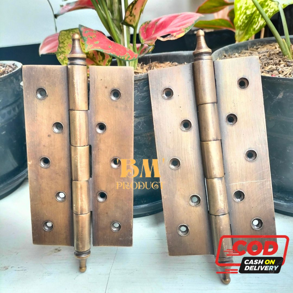 Engsel Pintu Rumah 5 incs 2pcs Engsel Kuningan Antik Engsel Pintu Kuningan