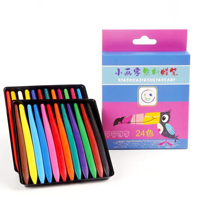 [TERLARIS]PROMO Crayon anti toxic krayon segitiga ergonomis 24 warna & 36 warna crayon - 24