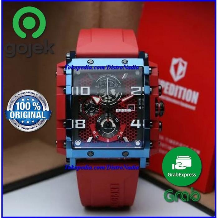 Promo Jam Tangan Pria Expedition E6775 Mc Black Silver Blue Original