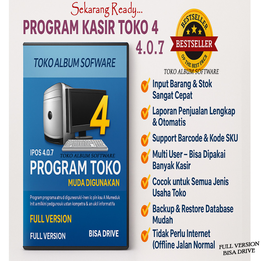 Program Toko Kasir IPos 4 Terbaru 4.0.7 Full Version, Support Barcode