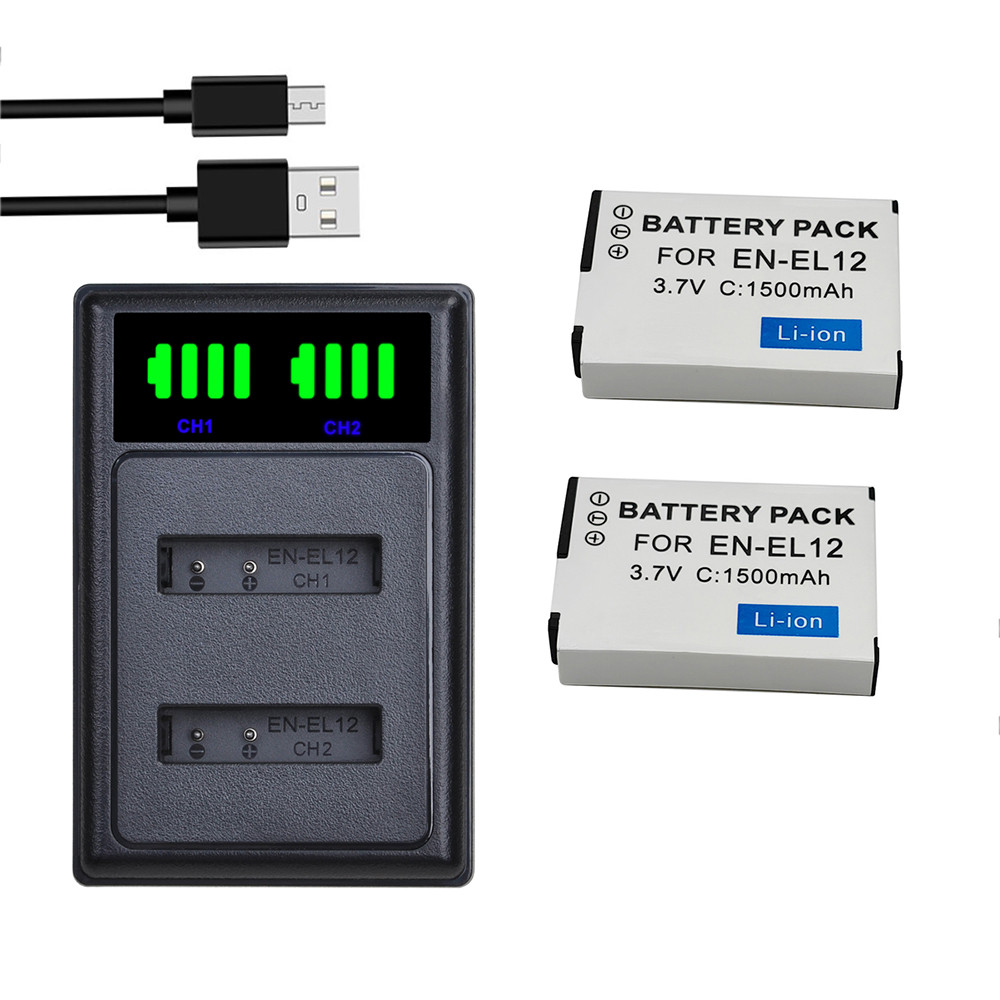 EN-EL12 Camera Battery or arger for Nikon CoolPix S610 S610c S620 S630 S710 S1000pj P300 P310 P330 S