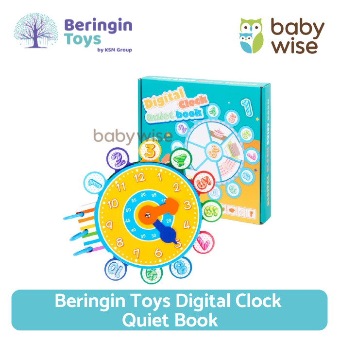 Beringin Toys Digital Clock Quiet Book - Mainan Edukasi Anak