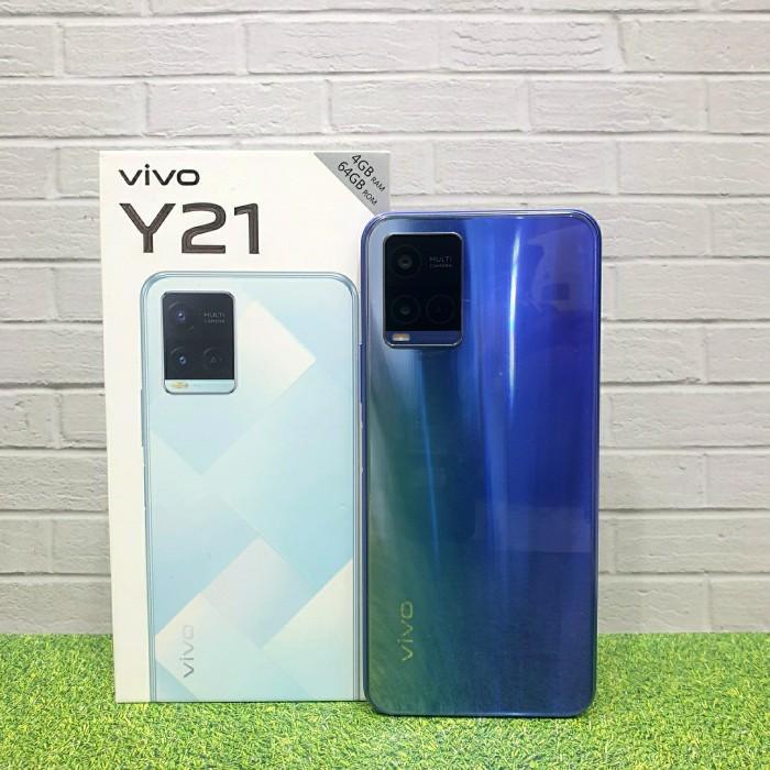 VIVO Y21 4/64GB SECOND FULLSET & BATANGAN - lcd titik.dent
