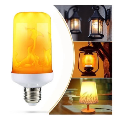 (NEOSAGA) Lampu Api LED E27 - 10W Flame Effect Obor Api LED Bohlam Lampu Hias Led Api Lampu Led Flam