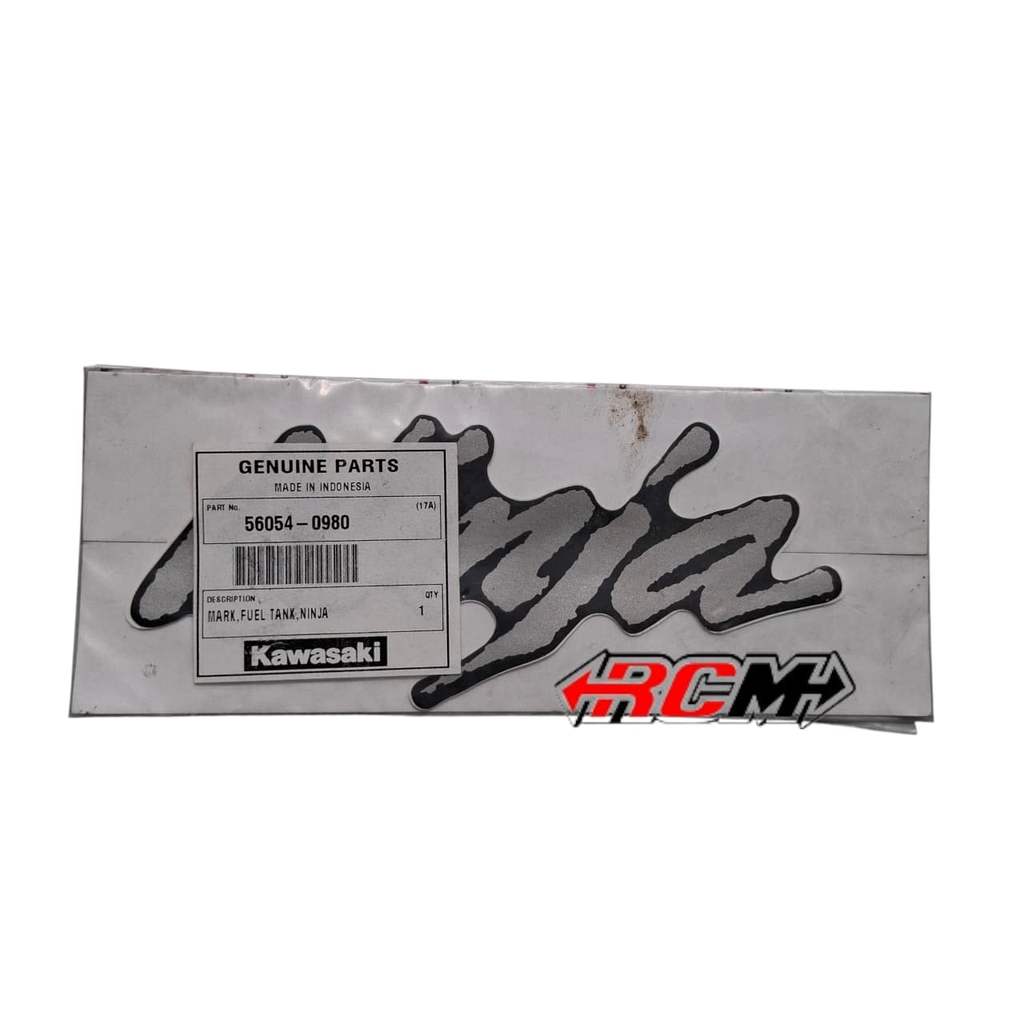 56054-0980 STICKER STIKER STRIPING TANGKI NINJA RR NEW BARU WARNA GREY ABU ABU HITAM ORI ORIGINAL KA