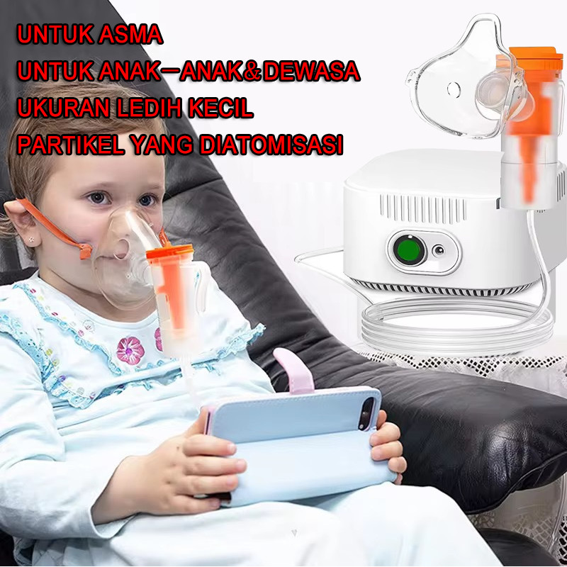 Compressor Alat Nebulizer Anak Inhaler Asma Bayi Batuk Pilek Pernafasan Bronkitis Nebul Terapi Alat 