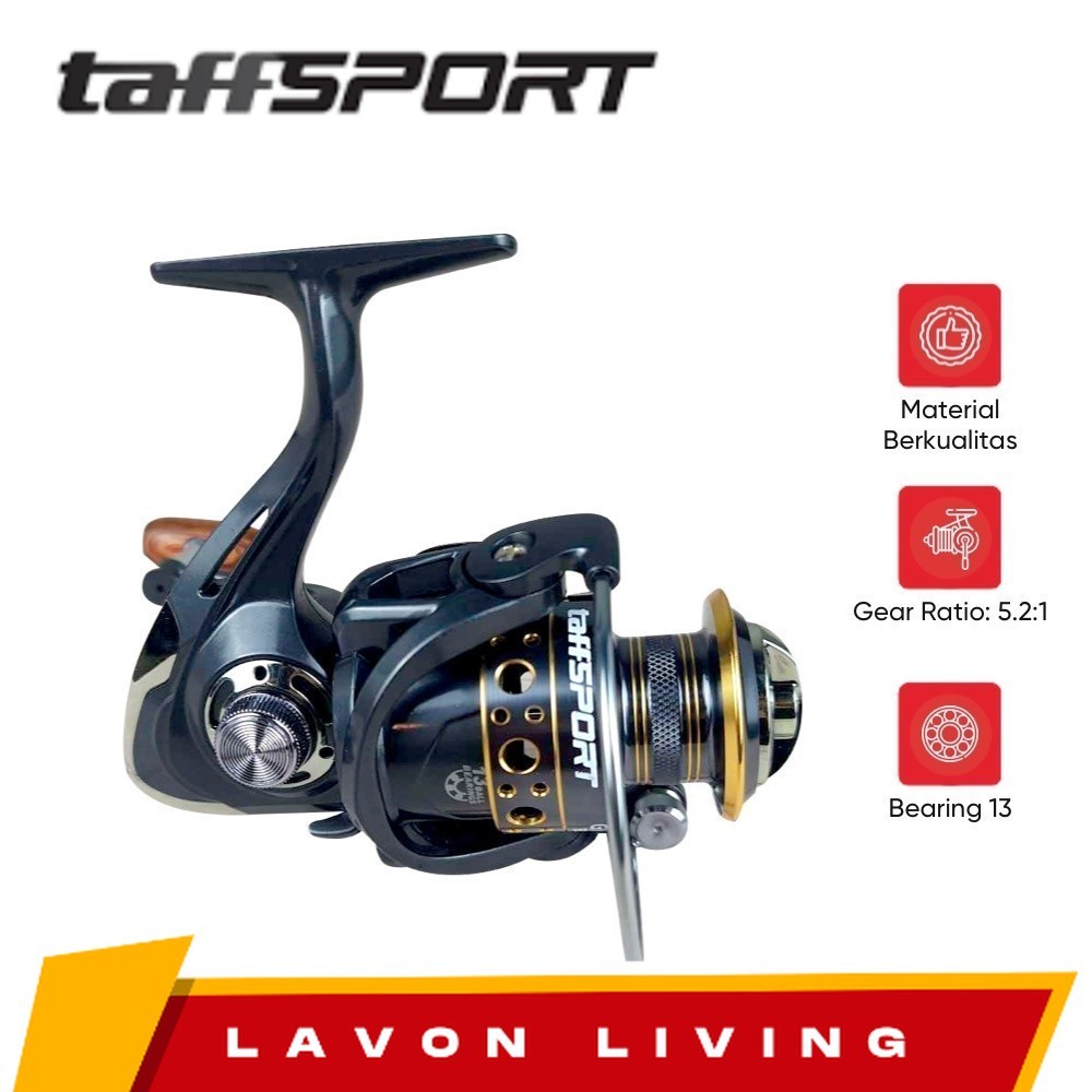 TAFFSPORT GHOTDA Reel Pancing Spinning 5.2:1 Ball Bearing 13 - BK4000