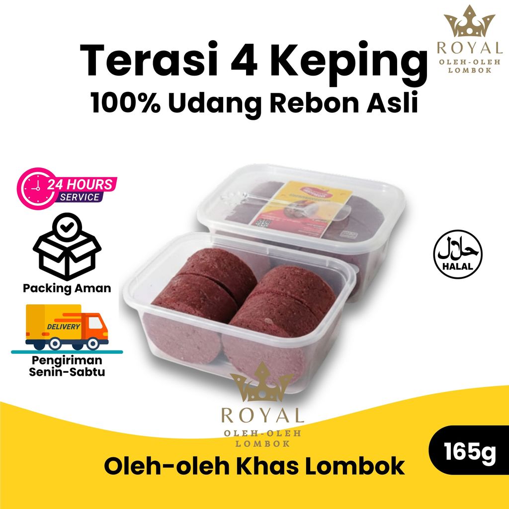 Terasi Panggang Kismayadi, Terasi Oven Lombok Asli Isi 4 Keping (162 g)