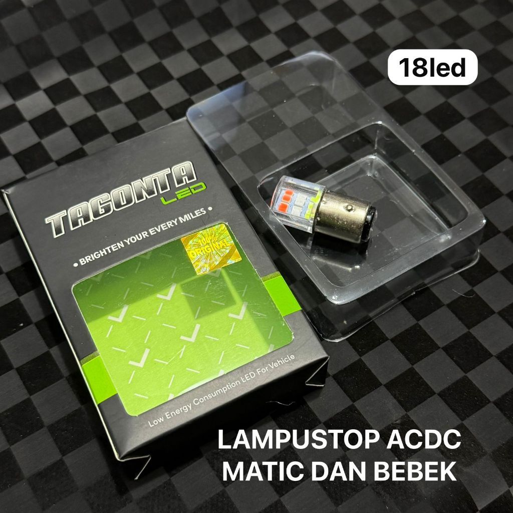 TAGONTA Lampu Rem Dajjal LED 1157 Running Kedip FLASH / 2 Mode RGB Pelangi 12V / GARANSI