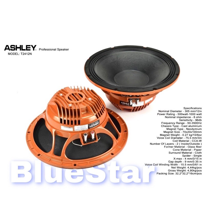 komponen Speaker Component Ashley T 24 N Original   ASHLEY T24N