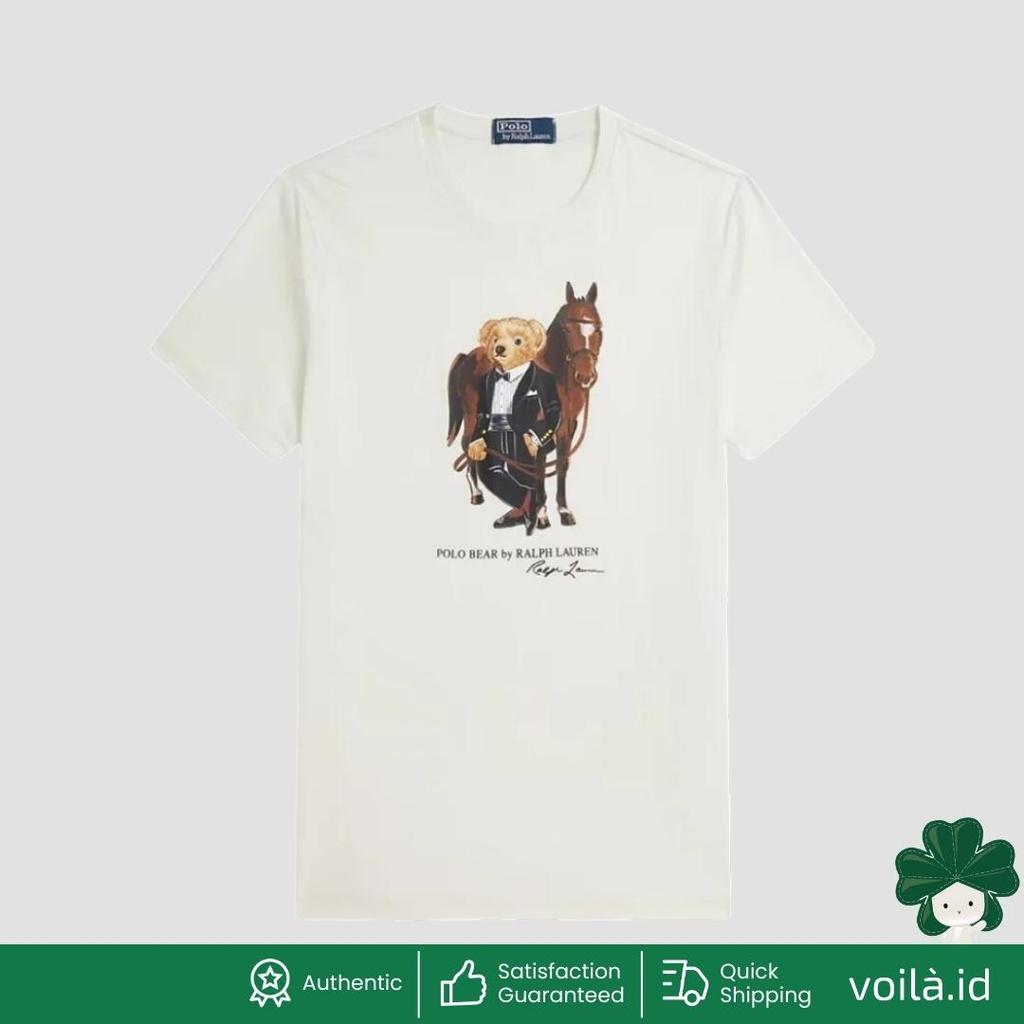 Polo Bear Horse Cotton T-Shirt Deckwash White