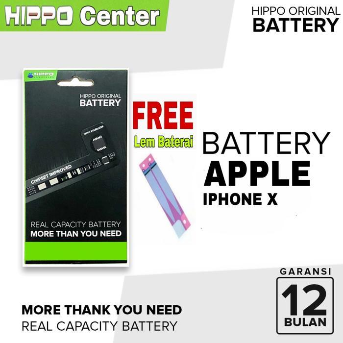 Hippo Baterai Compatible iPhone X BATERAI HIPPO Compatible iPhoneX original Hippo - BATERAI