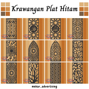 PAGAR BESI CUTIING LASER / KRAWANGAN PLAT HITAM / CUTTING PLAT LASER / PLAT LASER CUTTING / ORNAMEN 