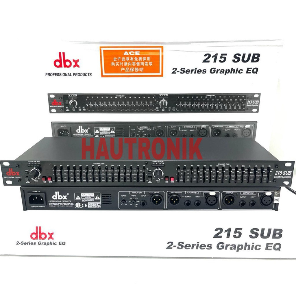 Equaliser DBX 215 SUB / 131 SUB 2serial Graphic EQ dbx 215/131 sub Grade A ( Bisa COD )
