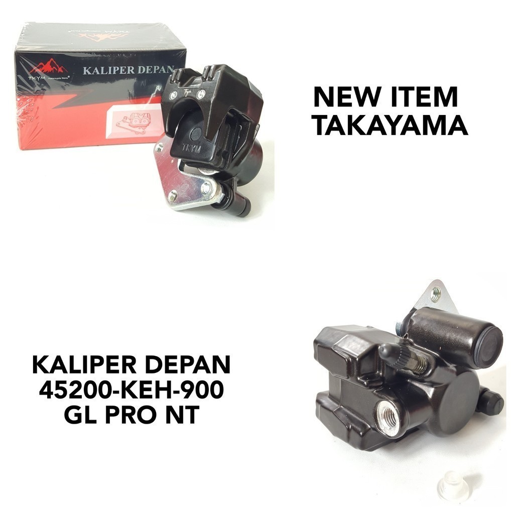 KALIPER REM / KEPALA BABI REM DEPAN ASSY + PLAT HONDA GL PRO NT (45200-KEH-900) MERK TAKAYAMA