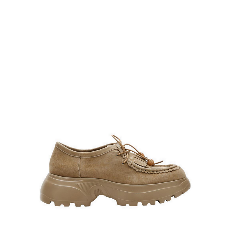 Pazzion Women's Maeve Suede Fringed Loafers - Camel