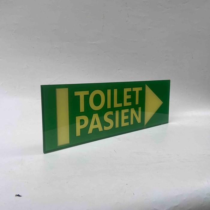 Akrilik Toilet (Penunjuk Arah) - Arah kanan