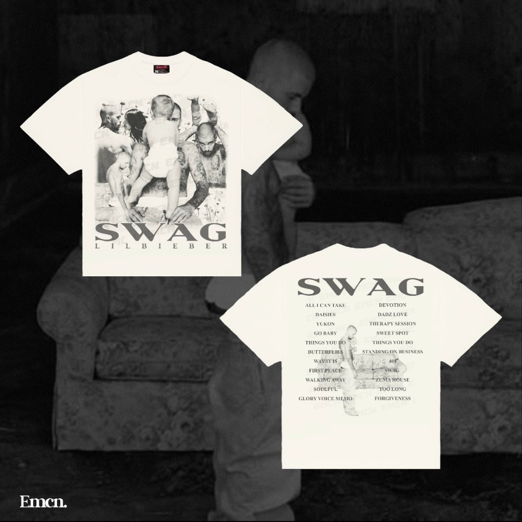 (COD) EMCN Oversized Tee Lil Bieber Swag Album Justin Bieber