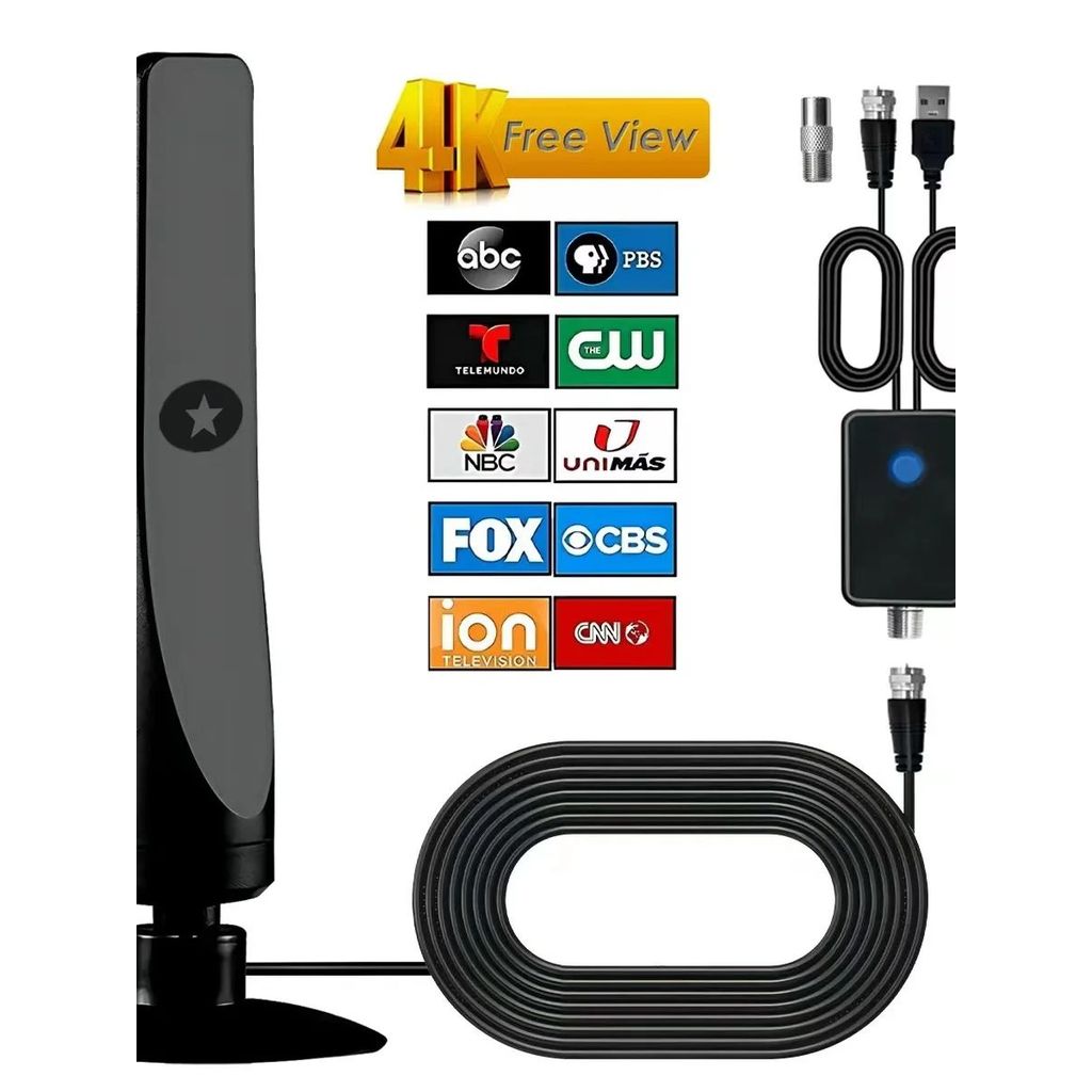 Portable high-definition TV antenna, high-definition gital antenna for DVB-T2 amplifier, indoor and 